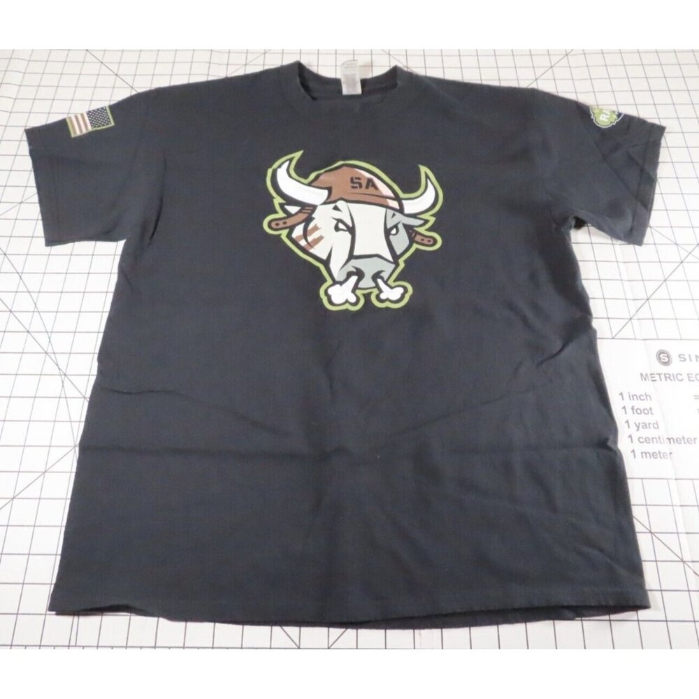 San Antonio Rampage Texas Hockey Shirt LARGE Black Military Appreciation #20